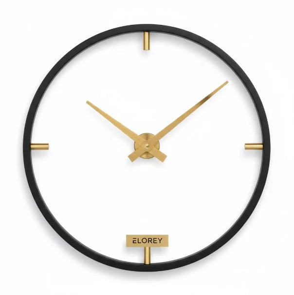 Modern Minimalist Metal Wall Clock Sleek Industrial Wall Decor