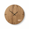 Rustic Wooden Wall Clock Minimalist Farmhouse Large Round Decor