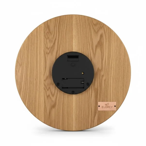 Rustic Wooden Wall Clock Minimalist Farmhouse Large Round Decor