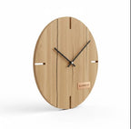 Rustic Wooden Wall Clock Minimalist Farmhouse Large Round Decor